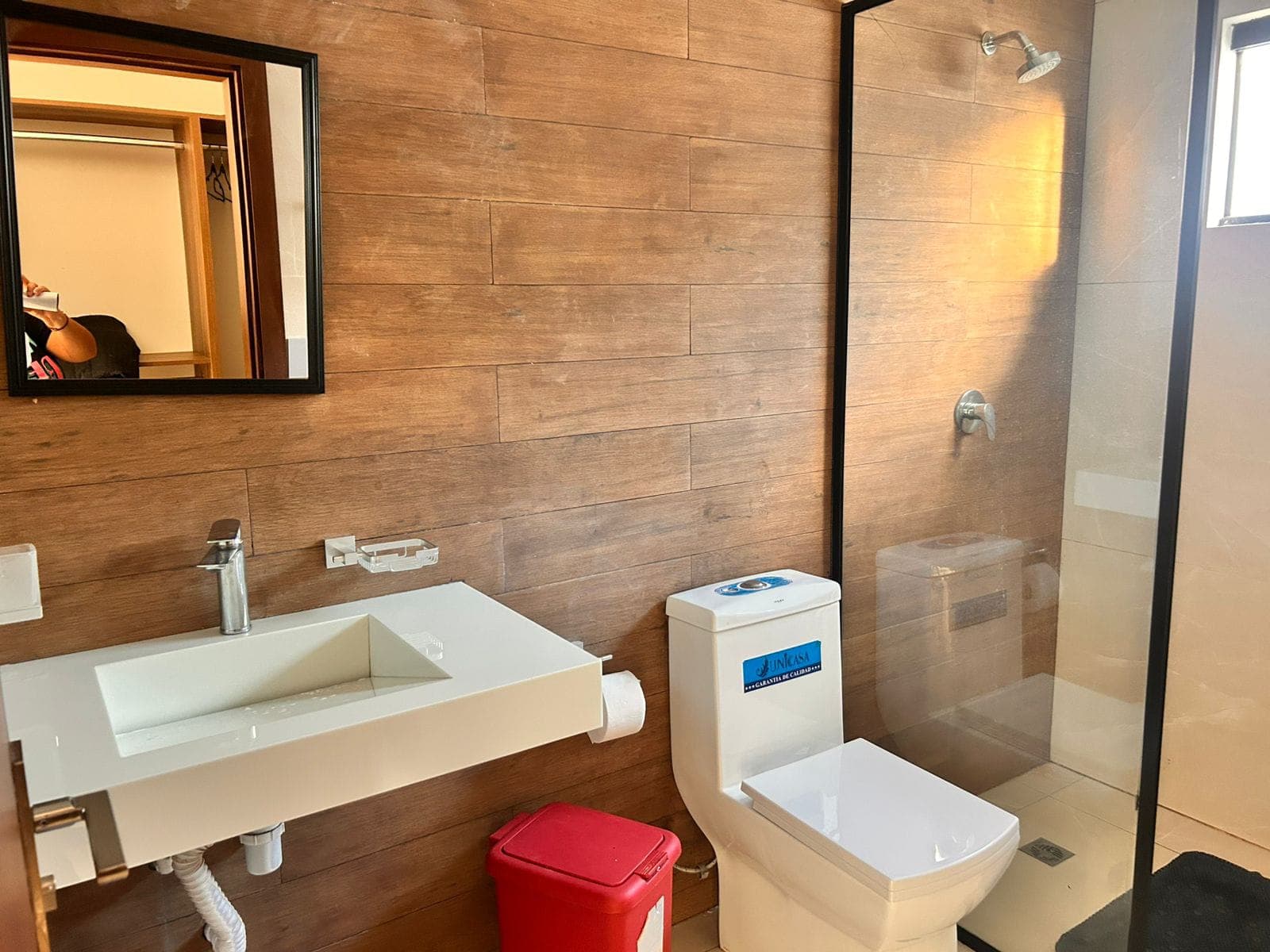 The master bathroom at Davezies House