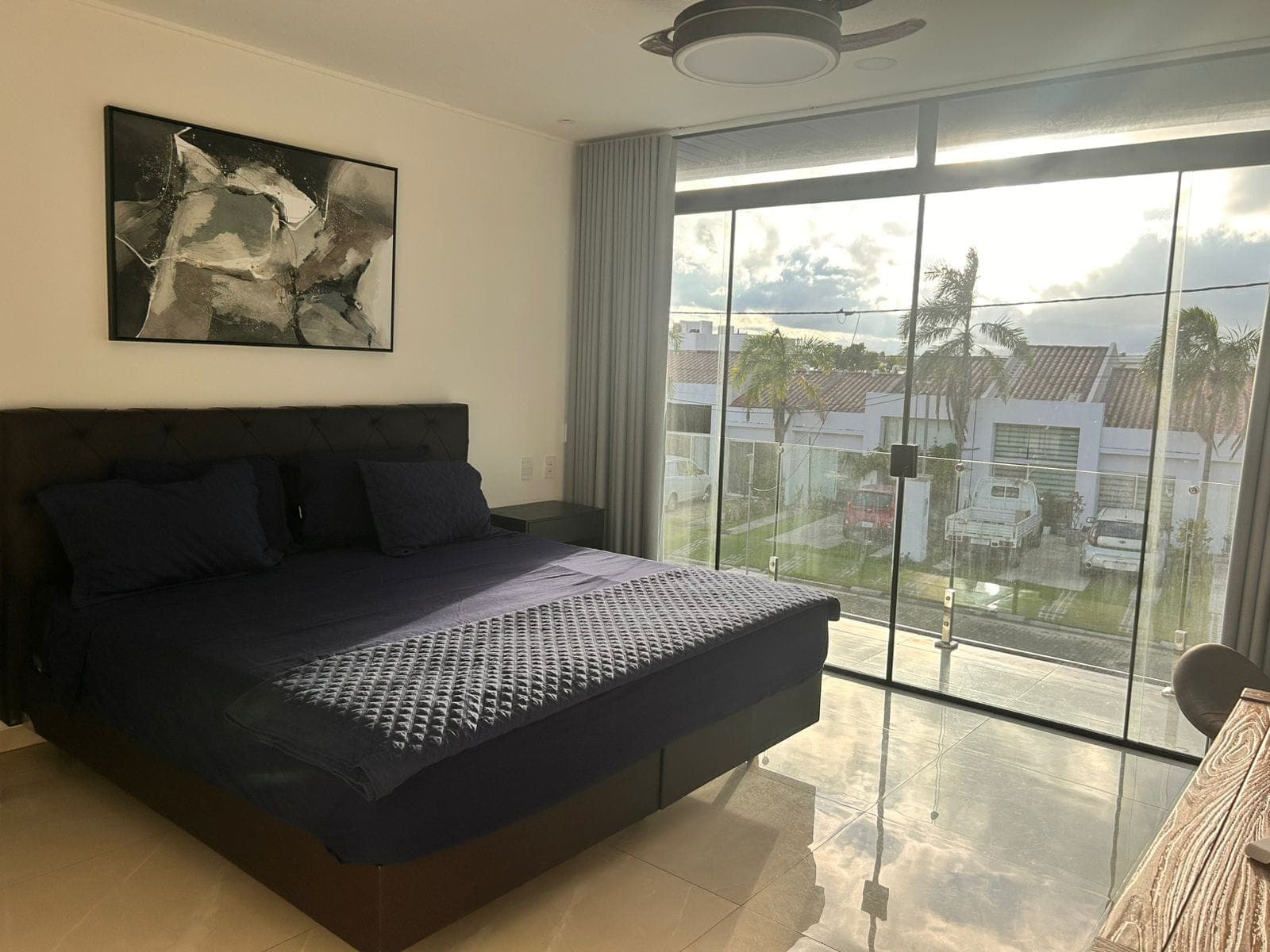 The master bedroom at Davezies House